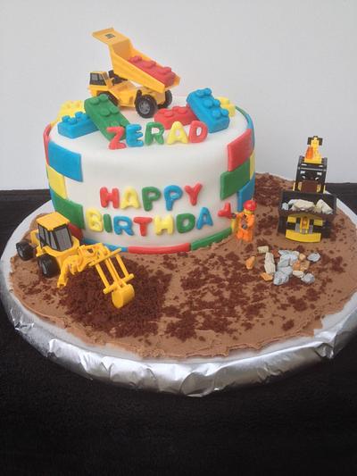 Lego construction cake - Cake by Laurie