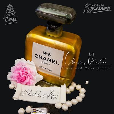 Chanel No 5 3D Cake - Cake by Chris Durón from thecakeart.academy