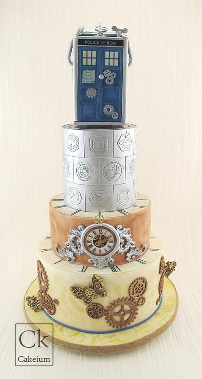 Steampunk Meets Dr Who Wedding cake - Cake by Natasha Shomali