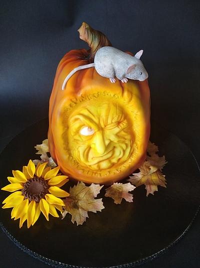Carved "pumpkin" cake - Cake by Veronikacakemadar