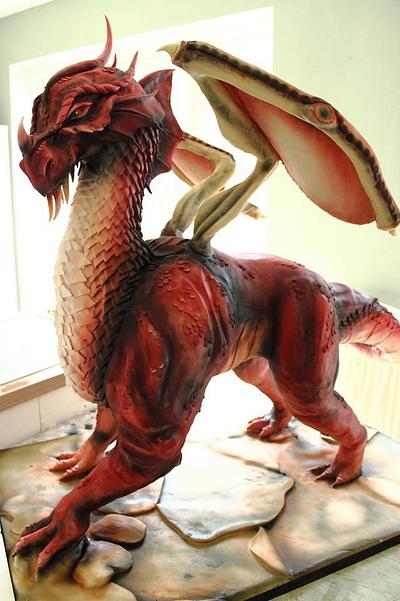 4ft sculpted dragon chocolate cake! - Cake by Sugar Spice