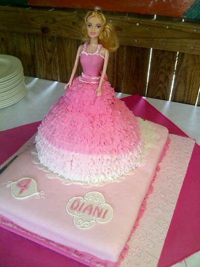 Balgown Barbie in Ombre Pink - Cake by Willene Clair Venter