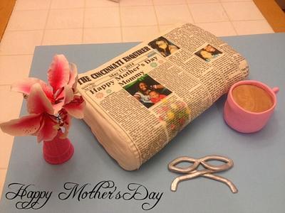 Mother's Day newspaper cake - Cake by The Cake Mamba