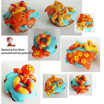 cupcakes (sea) - Cake by carlaquintas