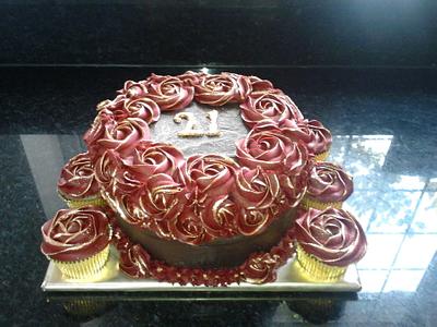 Rose Chocolate Truffle Torte  - Cake by Claire Sullivan