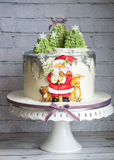 Santa drip cake - Cake by Vanilla & Me
