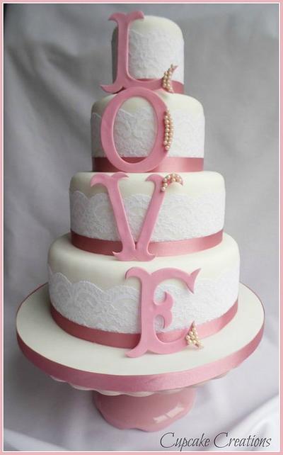 Love Letters wedding cake - Cake by Cupcakecreations