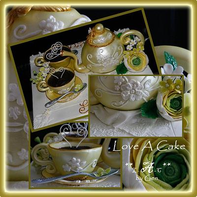 Tea 'n Bloom Cake - Cake by genzLoveACake