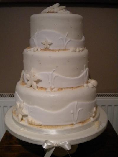 Beach Theme Wedding Cake - Cake by Paula Wright