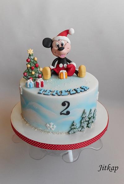 Mickey Mouse and Christmas - Cake by Jitkap
