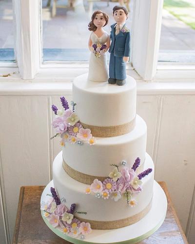 Lavender sprays  ~ New Wedding design - Cake by The Buttercream Pantry