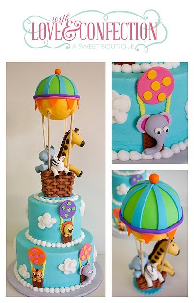 Hot Air Balloon - Cake by Veronica Arthur | The Butterfly Bakeress 