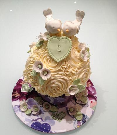 1st Anniversary  Cupcake - Cake by Lauren