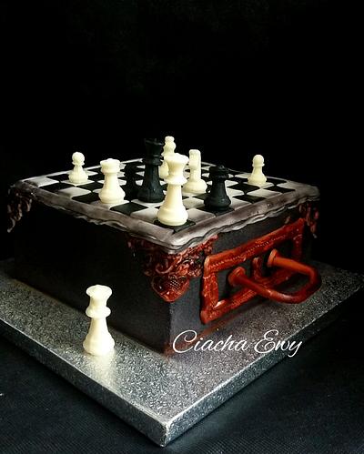 Szachy - Chess  - Cake by Ewa