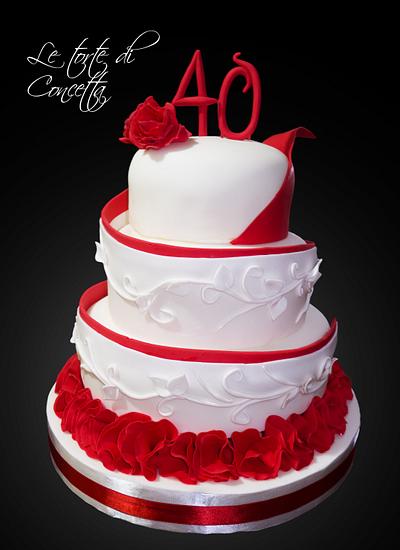Cake for a forty year old.  - Cake by Concetta Zingale