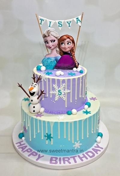 Frozen 2 tier cake in whipped cream - Cake by Sweet Mantra Homemade Customized Cakes Pune