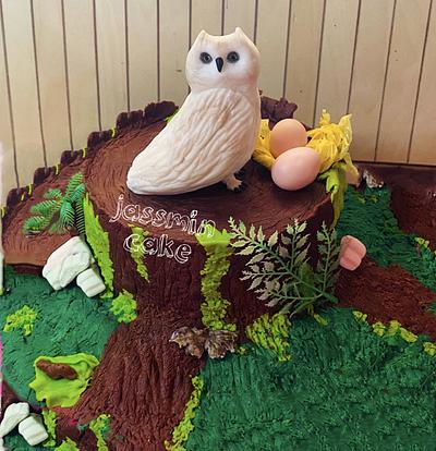 Owl tree cake - Cake by Jassmin cake in Egypt 
