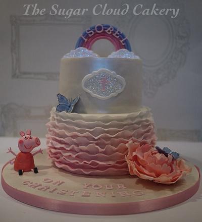 Rainbows and ruffles  - Cake by The sugar cloud cakery