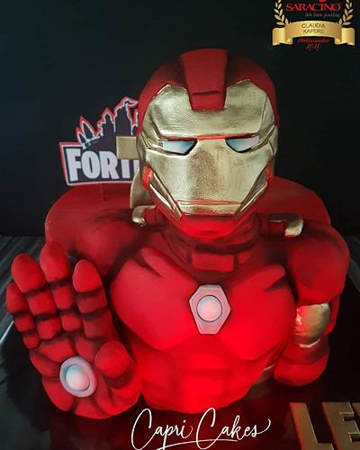 Marvel Iron man Fortnite - Cake by Claudia Kapers Capri Cakes