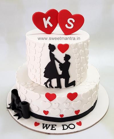 2 tier Proposal cake - Cake by Sweet Mantra Homemade Customized Cakes Pune