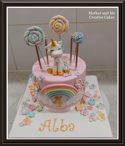 Cute Unicorn Cake - Cake by Mother and Me Creative Cakes