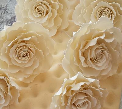 Ivory roses xx - Cake by My Darlin Cakes