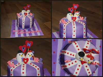 Airbrushed Anniversary cake - Cake by shruti