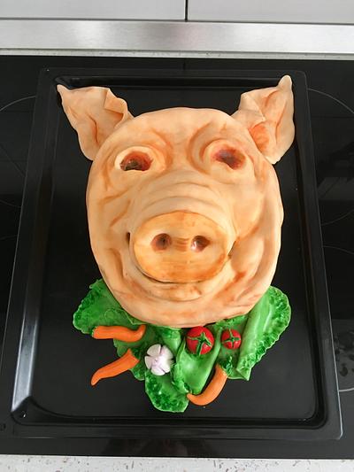 Pig head cake - Cake by VVDesserts