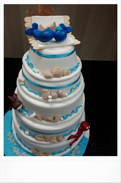 wedding cake beach theme - Cake by cakes by jasmine 