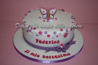Baptism cake baby girl - Cake by Daria Albanese