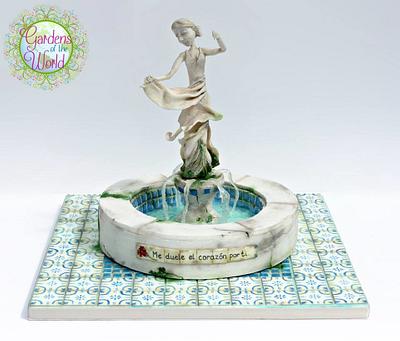 'My Heart Aches for You' - Spanish Garden Cake - Cake by Baked4U