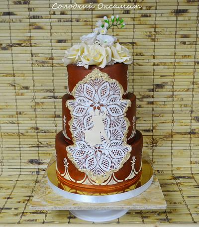 Lacy wedding - Cake by Oksana Kliuiko