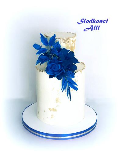 Royal Blue Wedding Cake - Cake by Alll 