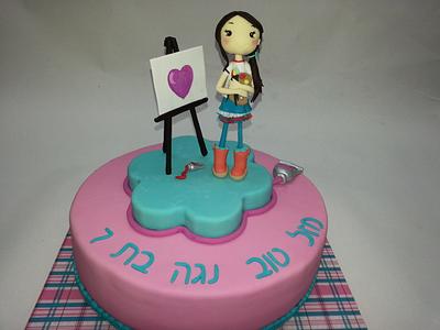 painting girl cake - Cake by maychu