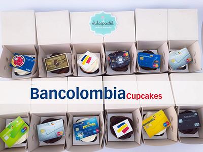 Cupcakes Corporativos Bancolombia - Cake by Dulcepastel.com
