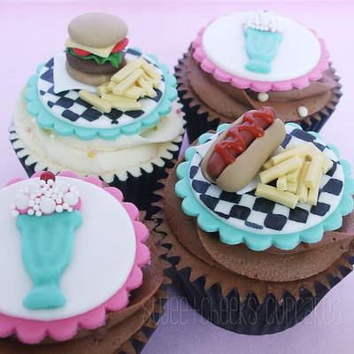 Retro Diner Cupcakes - Cake by Sweetcheeks Cupcakes