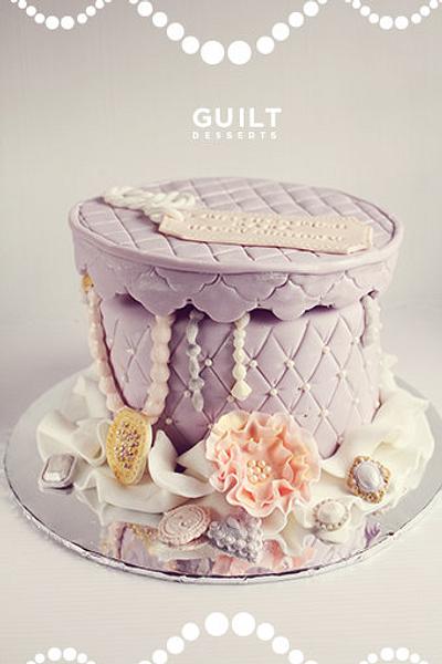 Pretty Jewelry Box Birthday Cake - Cake by Guilt Desserts