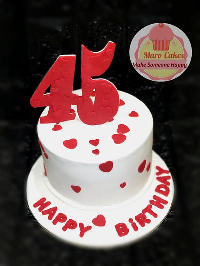 Hearts birthday cake - Cake by Maro Cakes