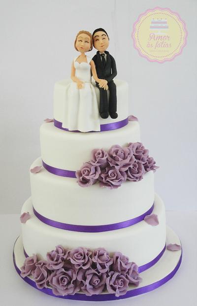 Wedding cake V&I - Cake by Amor às Fatias [by Carla Silva Cordeiro]