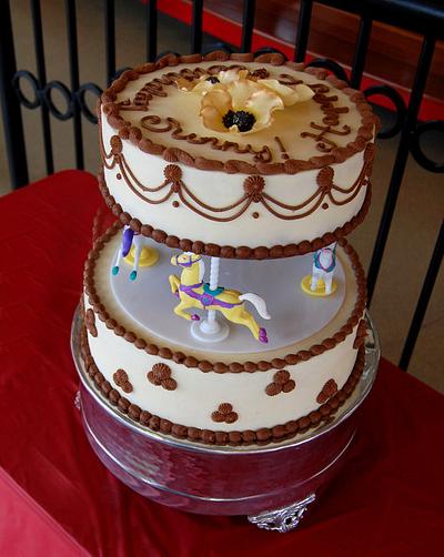 Carousel birthday cake - Cake by Marney White