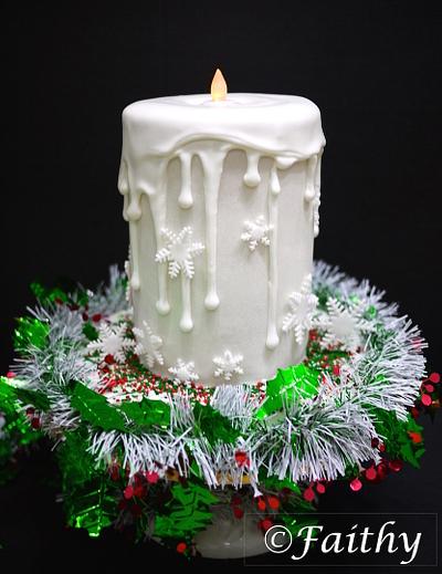Christmas Candle Cake  - Cake by faithy