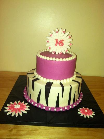 Zebra print - Cake by Kimberly