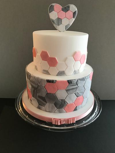 Hexagon love! - Cake by Popsue