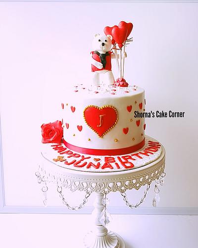 Polar bear heart cake - Cake by Shorna's Cake Corner