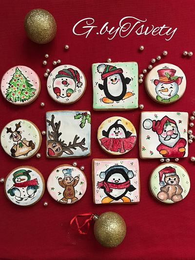 Hand painted cookies - Cake by Tsvety