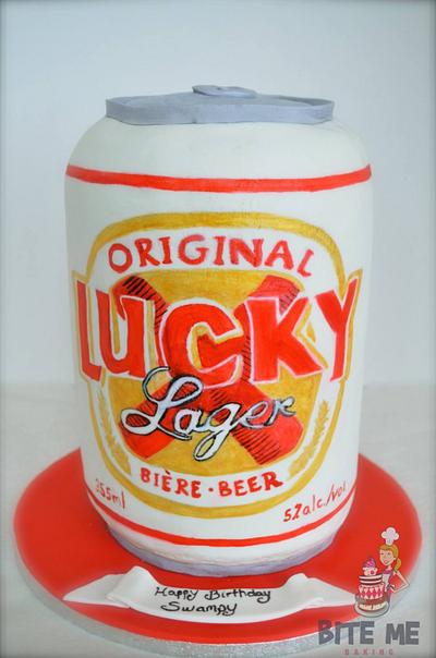 Lucky Beer Can - Cake by BiteMeBaking