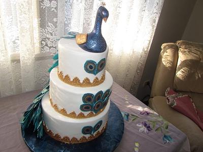 Peacock Cake  - Cake by thecakepantry