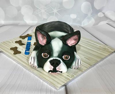 Boston Terrier - Cake by Rhona