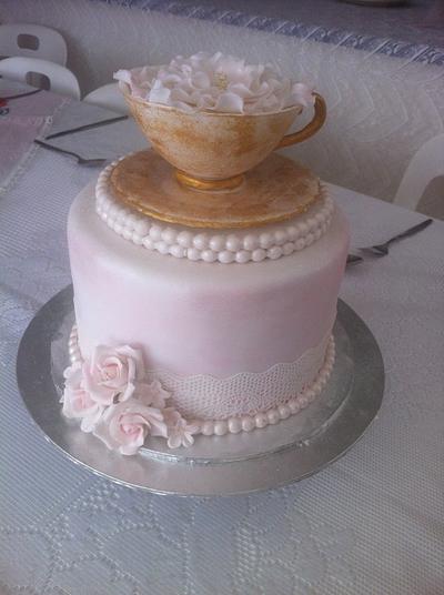 Tea Cup Birthday Cake - Cake by CakeIndulgence
