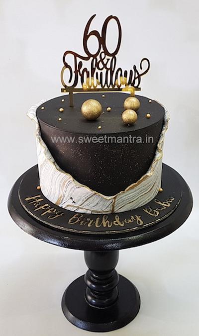 60th Birthday cake for Dad - Cake by Sweet Mantra Homemade Customized Cakes Pune